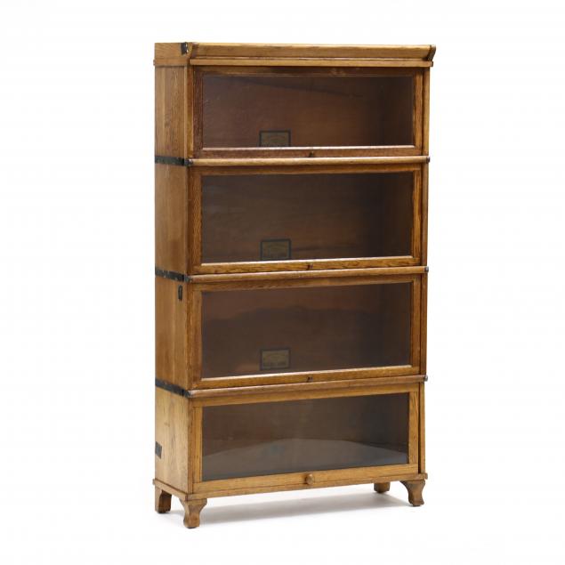 globe-wernicke-four-stack-oak-barrister-bookcase