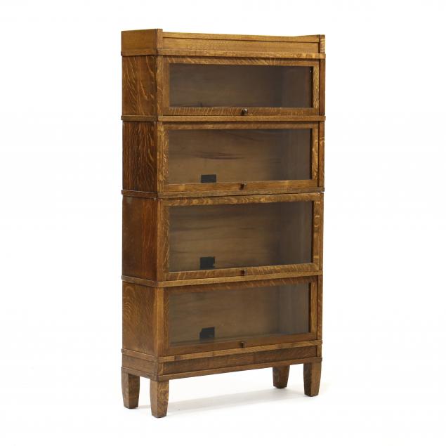 globe-wernicke-four-stack-oak-barrister-bookcase