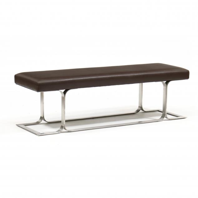 modernist-brushed-steel-bench