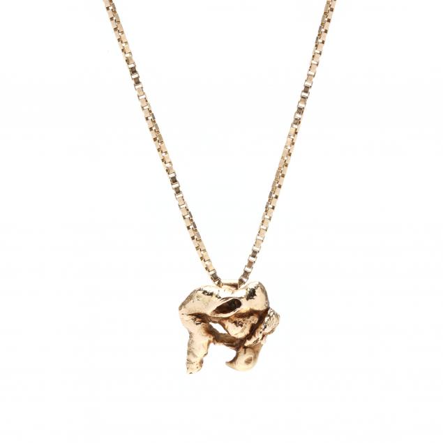 gold-nugget-pendant-necklace