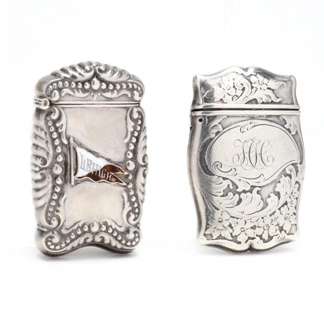 two-antique-sterling-silver-match-safes