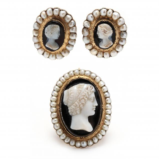 antique-sardonyx-cameo-and-split-pearl-suite