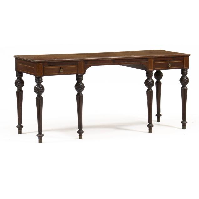 regency-style-inlaid-mahogany-hall-table