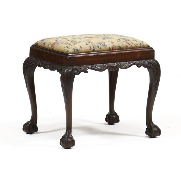 chippendale-style-carved-mahogany-stool