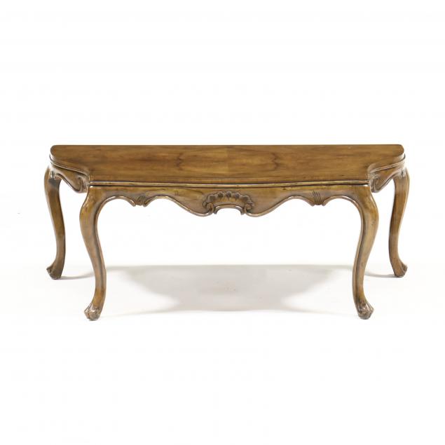 baker-italian-baroque-style-walnut-bench-low-table