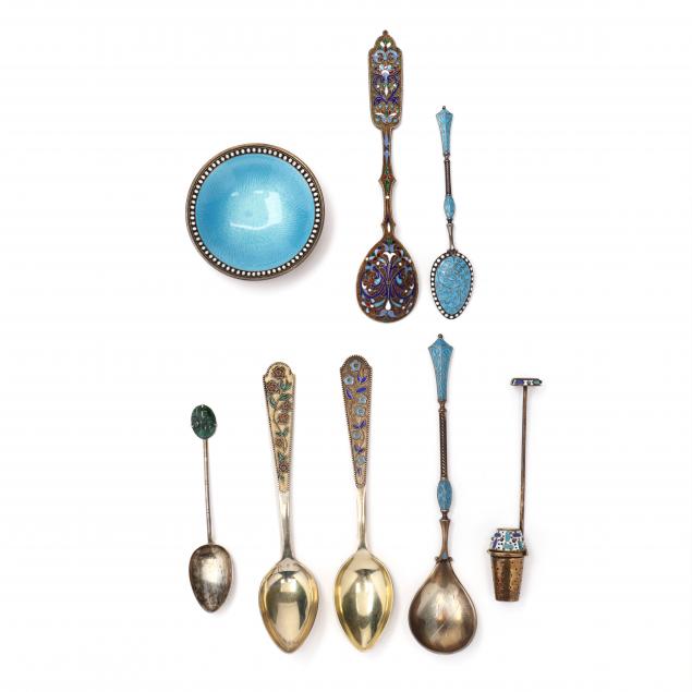 eight-antique-vintage-silver-gilt-collectibles