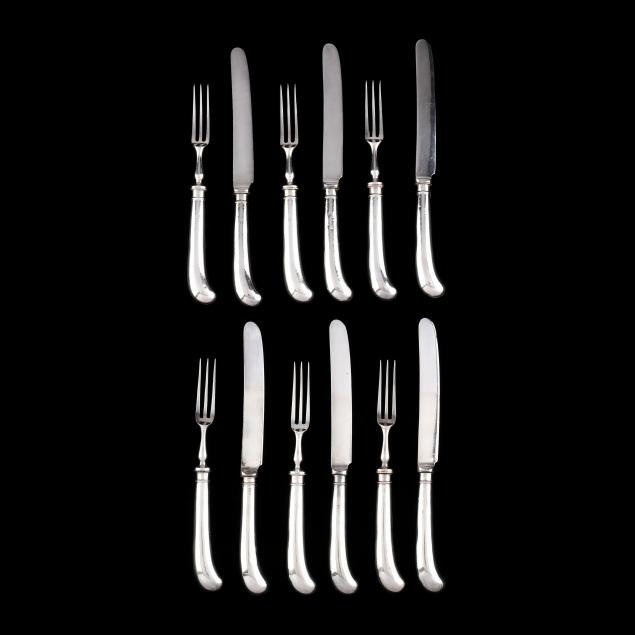 an-edwardian-silver-fruit-flatware-set