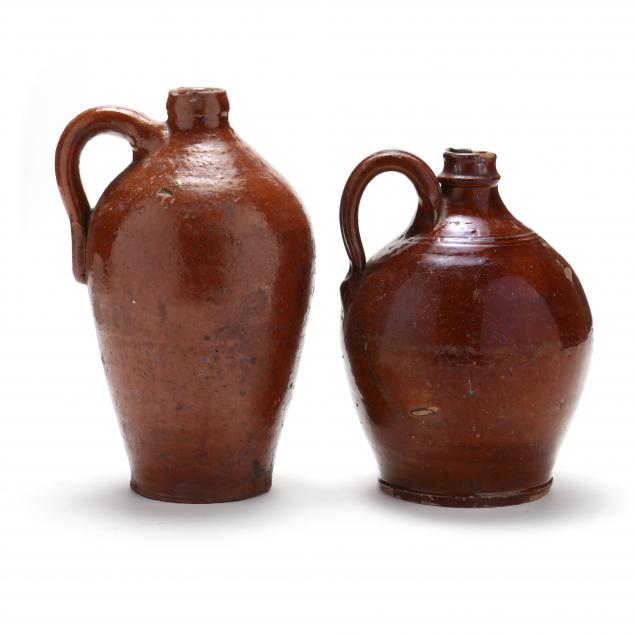 two-american-redware-jugs
