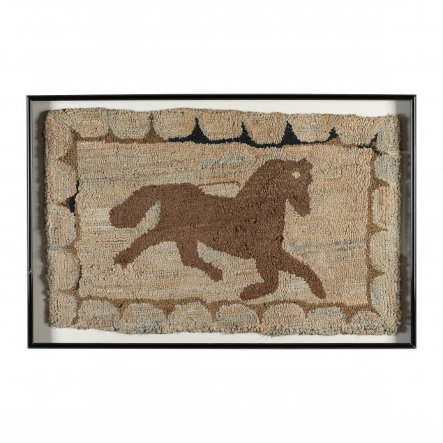 framed-hooked-rug-of-a-horse