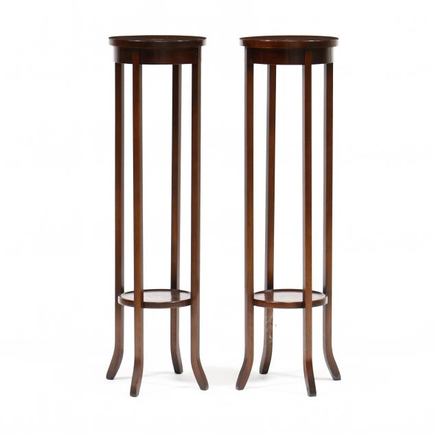 pair-of-inlaid-mahogany-two-tiered-stands