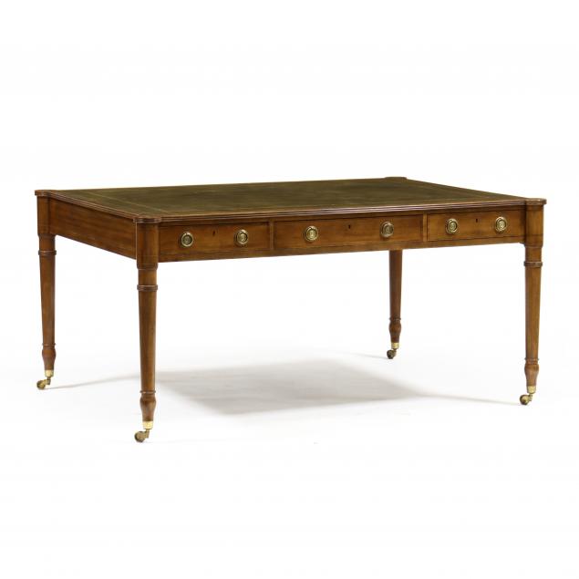 baker-english-style-inlaid-mahogany-partner-s-desk