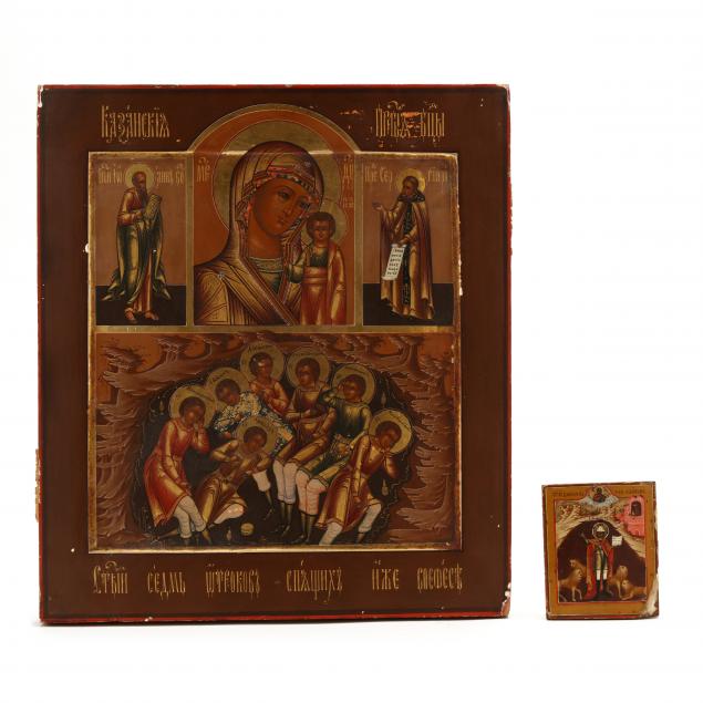 two-antique-russian-orthodox-icons-seven-youths-of-ephesus-and-saint-daniel