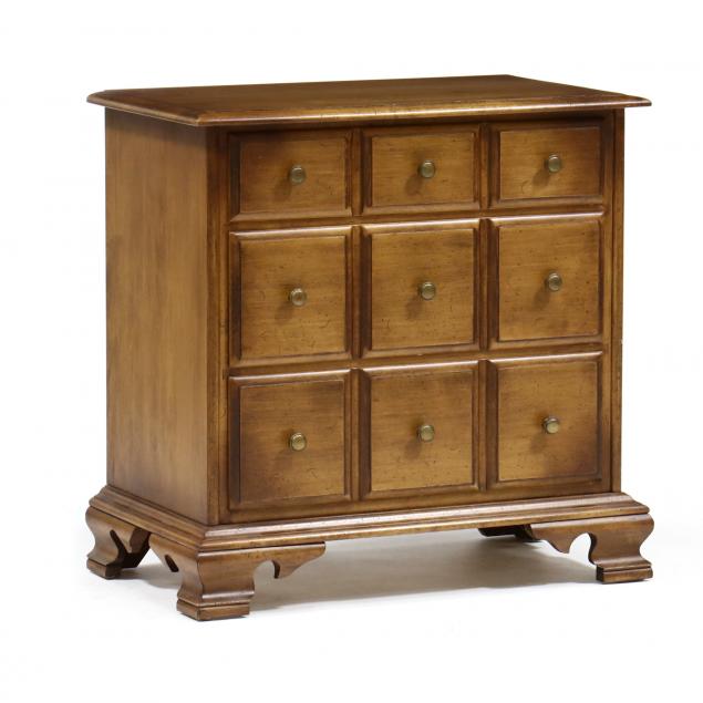 attributed-baker-diminutive-chippendale-style-chest-of-drawers