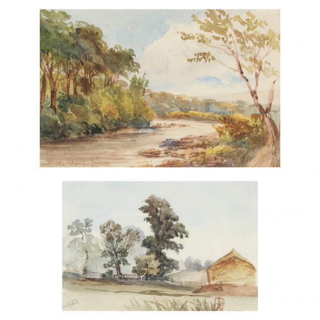 two-antique-english-school-watercolor-paintings
