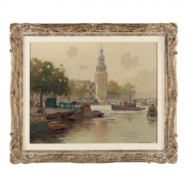 jan-knikker-jr-dutch-1911-1990-view-of-munt-tower-and-canals-amsterdam