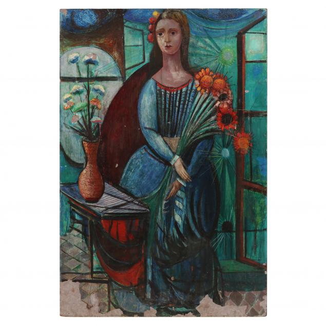 nahum-tschacbasov-american-1899-1984-woman-with-flowers