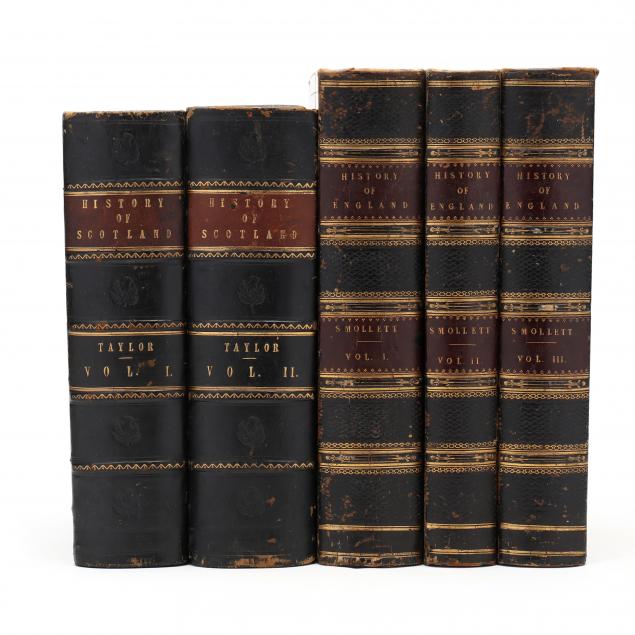 19th-century-book-sets-featuring-histories-of-england-and-scotland