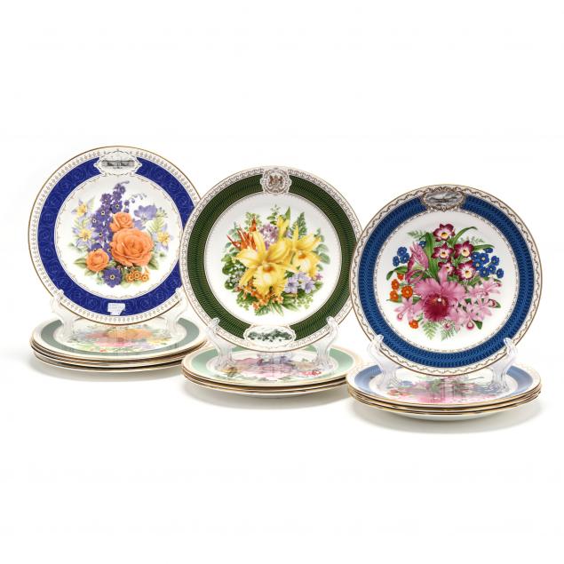 an-assembled-set-of-thirteen-botanical-collector-plates