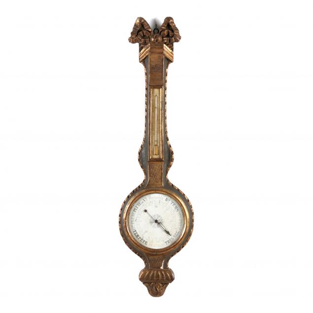 antique-french-giltwood-and-painted-wheel-barometer