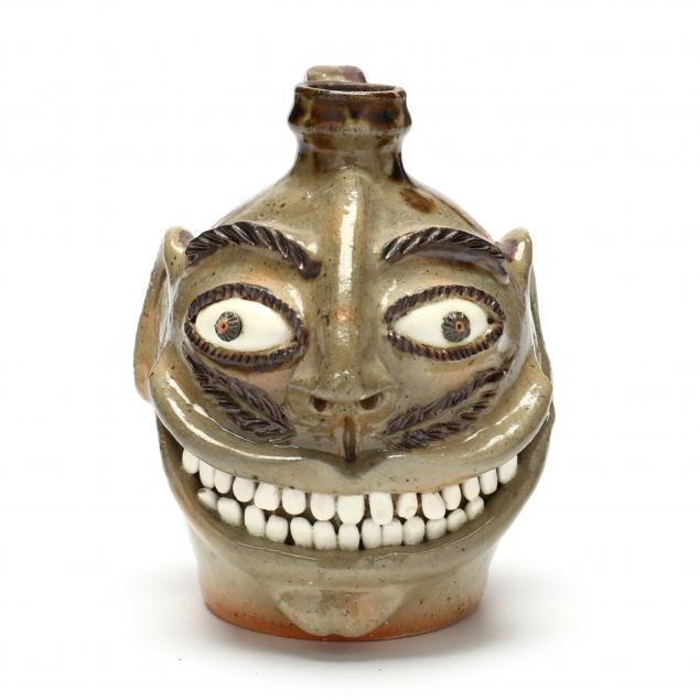 billy-ray-hussey-robbins-nc-b-1955-small-face-jug