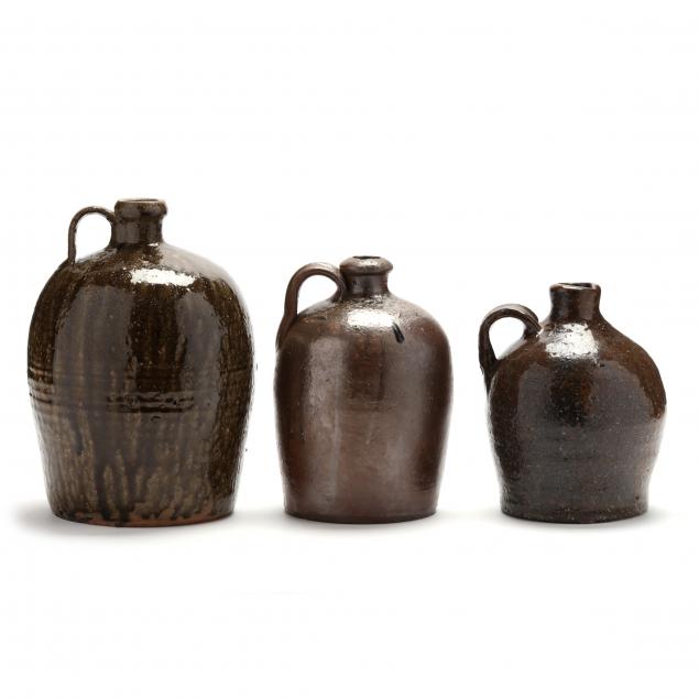 three-alkaline-glazed-jugs-western-nc