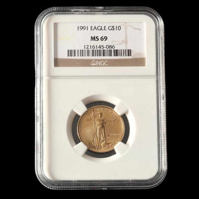 1991-10-gold-american-eagle-bullion-coin-ngc-ms69