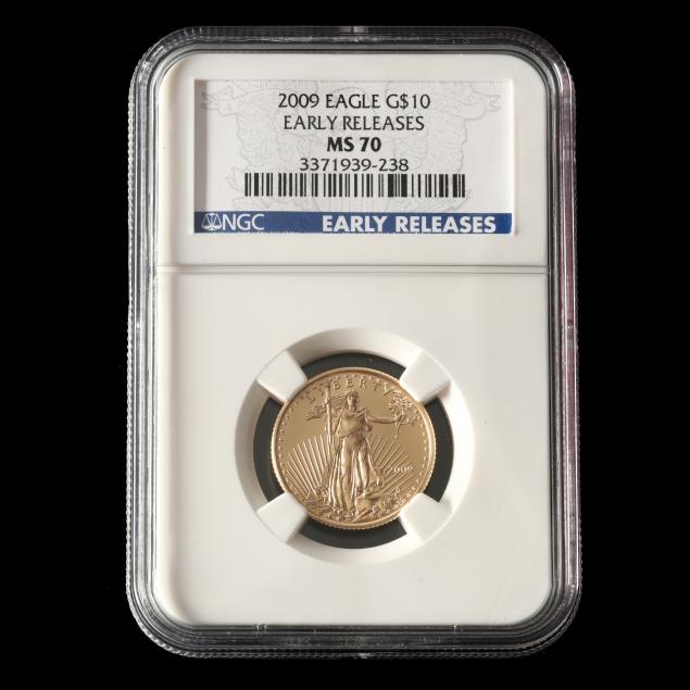 2009-10-gold-american-eagle-bullion-coin-early-releases-ngc-ms70