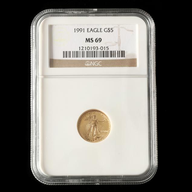 1991-5-gold-american-eagle-bullion-coin-ngc-ms69