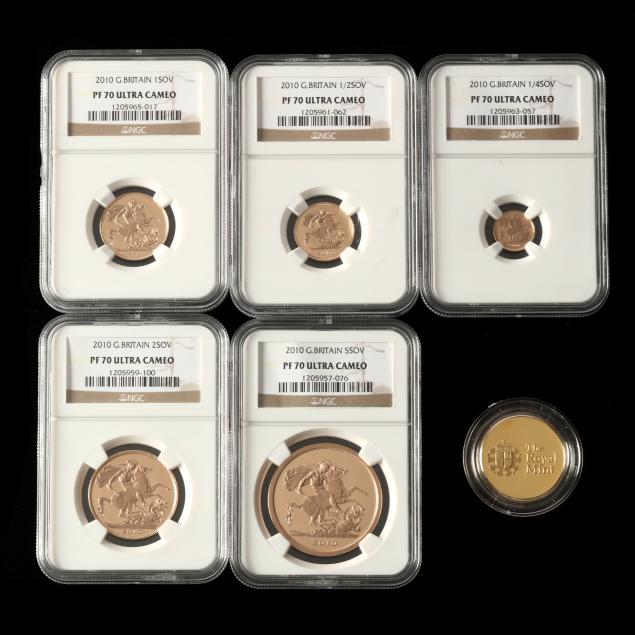 great-britain-2010-proof-set-with-five-coins-ngc-pf70-ultra-cameo
