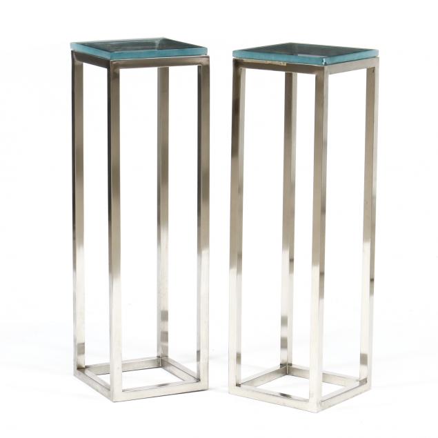pair-of-modern-steel-and-glass-display-pedestals