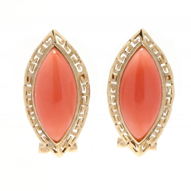 pair-of-gold-and-coral-earrings