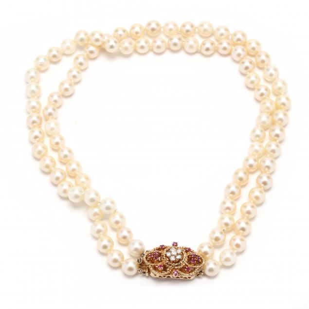 double-strand-pearl-choker-necklace