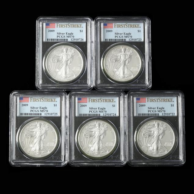 five-5-2009-silver-1-american-eagles-first-strike-ms70