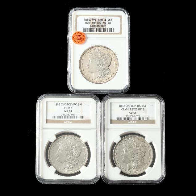 three-early-1880s-morgan-silver-dollar-top-100-vam-varieties