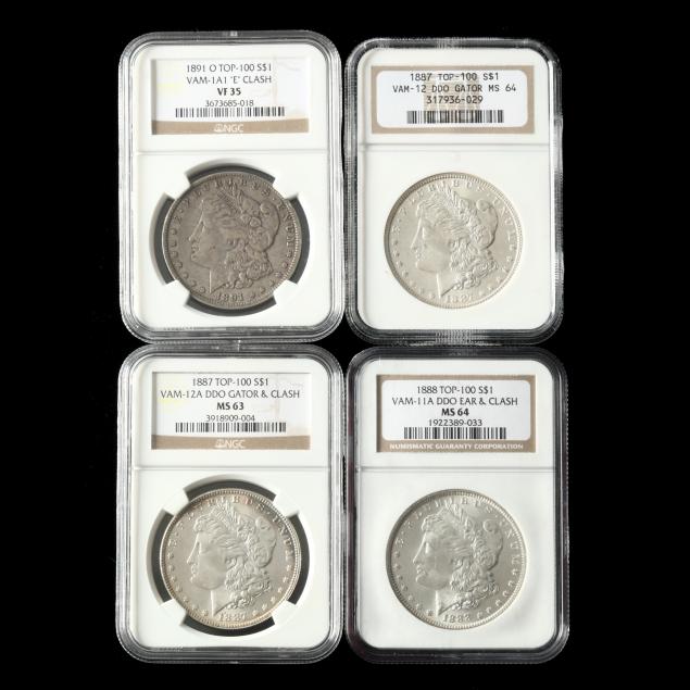 four-ngc-graded-top-100-vam-morgan-silver-dollars