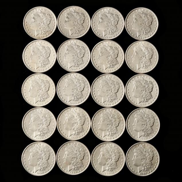 roll-of-twenty-20-better-grade-morgan-silver-dollars