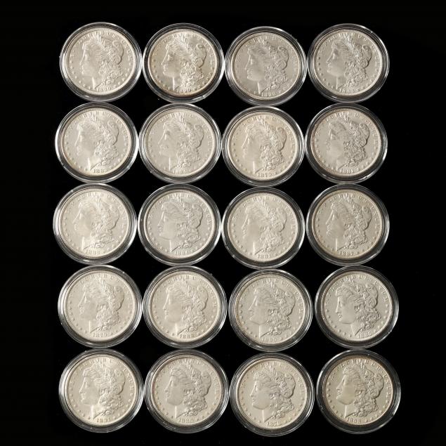 twenty-bu-19th-century-morgan-silver-dollars