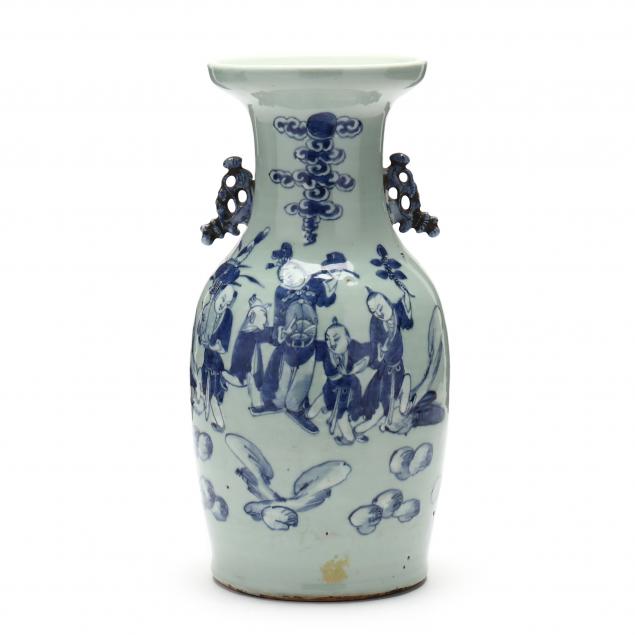 a-chinese-celadon-ground-blue-and-white-vase