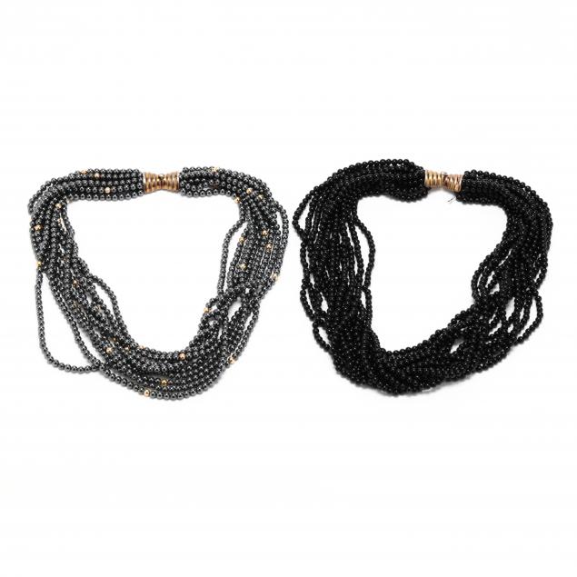 two-torsade-bead-necklaces