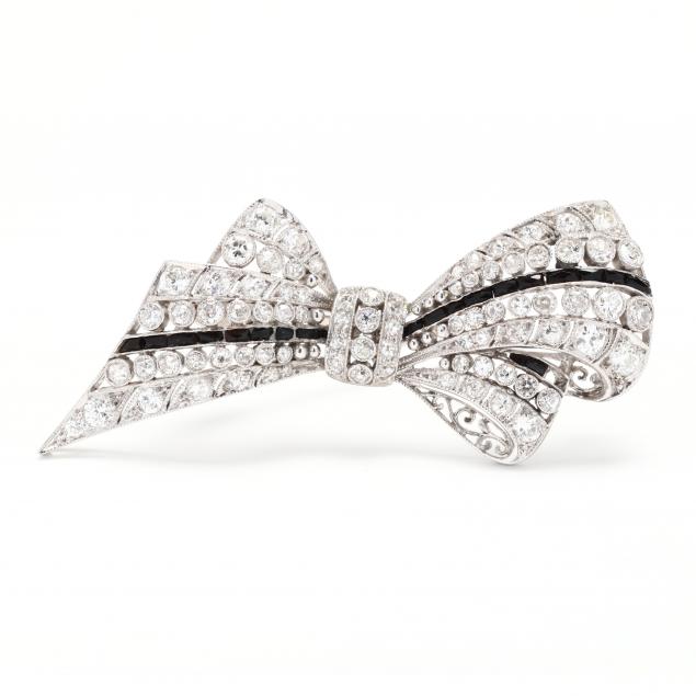 Art Deco Diamond Bow Brooch (Lot 46 - The Signature Winter AuctionDec 3 ...