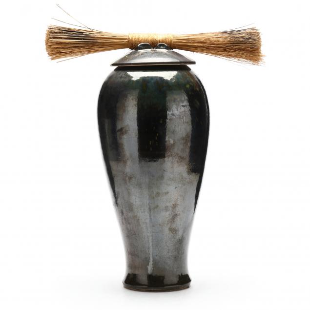 mark-hines-contemporary-tall-raku-pottery-urn