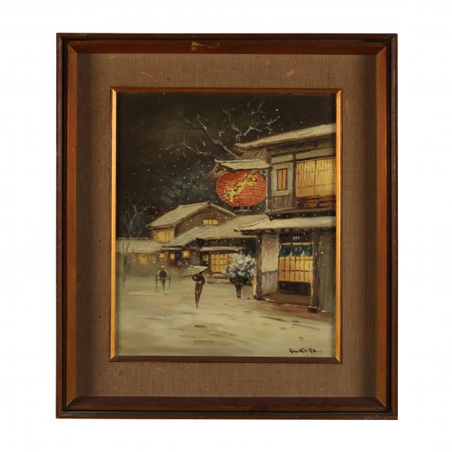 mid-century-japanese-school-painting-signed-fukuya