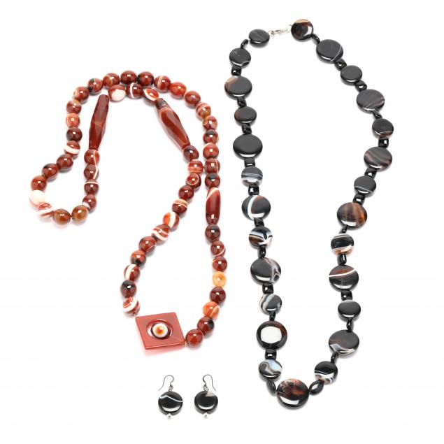 two-polished-agate-bead-necklaces