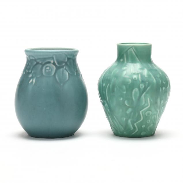 two-rookwood-art-pottery-production-vases