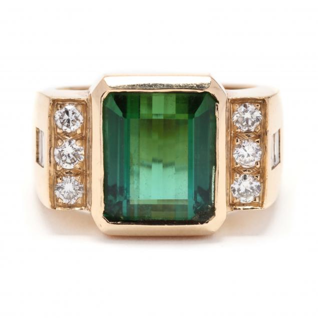 gold-green-tourmaline-and-diamond-ring
