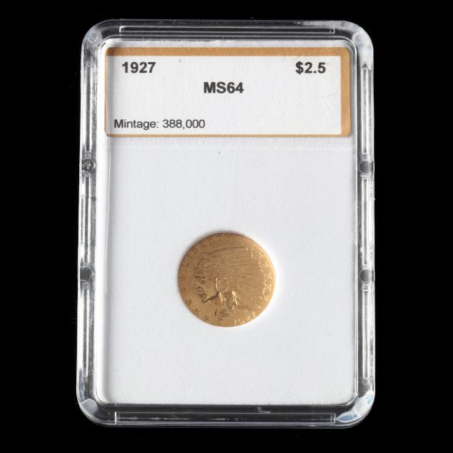 1927-indian-head-2-50-gold-quarter-eagle-pci-ms64