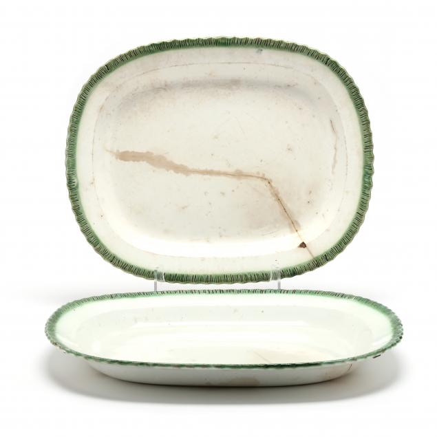 two-antique-english-feather-edge-platters