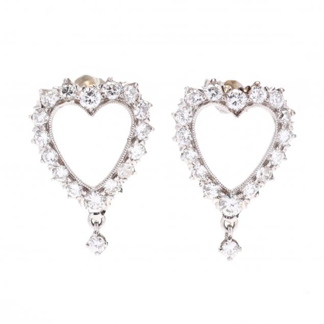 platinum-and-diamond-heart-earrings