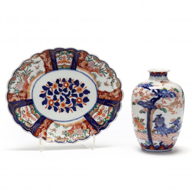 a-japanese-imari-porcelain-vase-and-platter