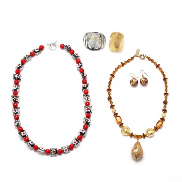 group-of-contemporary-murano-glass-jewelry